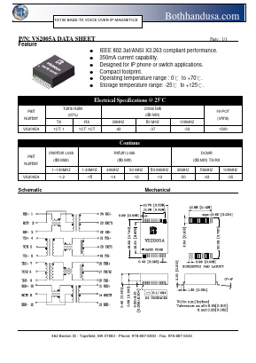 VS2005A Datasheet PDF Bothhand USA, LP.