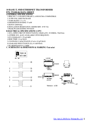 TS100-06 Datasheet PDF Bothhand USA, LP.