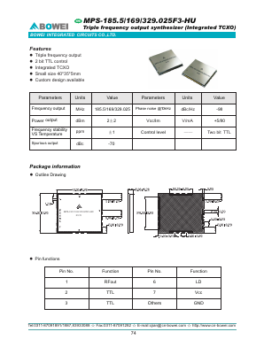 MPS-329.025 Datasheet PDF BOWEI Integrated Circuits CO.,LTD.