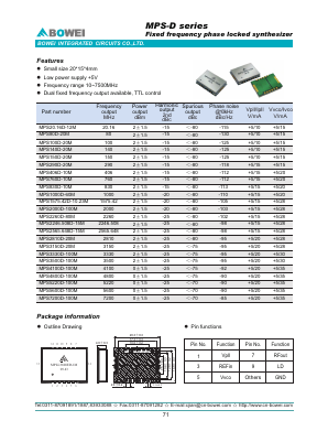 MPS100D-20M Datasheet PDF BOWEI Integrated Circuits CO.,LTD.