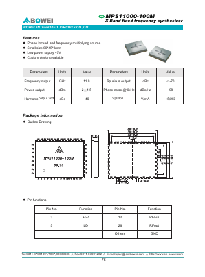 MPS11000-100M Datasheet PDF BOWEI Integrated Circuits CO.,LTD.