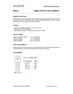 M34-4L Datasheet PDF BOWIN ELECTRONIC CO.