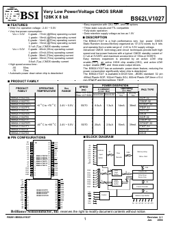 BS62LV1027STC Datasheet PDF Brilliance Semiconductor