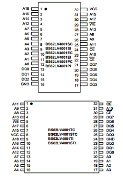 BS62LV4001PI-70 Datasheet PDF Brilliance Semiconductor