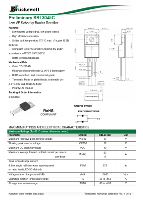 SBL3045C Datasheet PDF Bruckewell Technology LTD