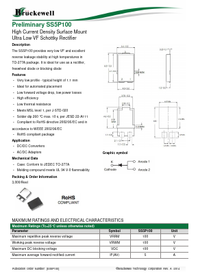 SS5P100 Datasheet PDF Bruckewell Technology LTD