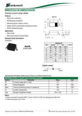 MMSZ5233B Datasheet PDF Bruckewell Technology LTD