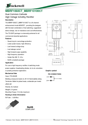 MBRF1060CT Datasheet PDF Bruckewell Technology LTD