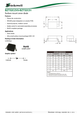 BZT52C10 Datasheet PDF Bruckewell Technology LTD