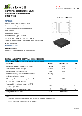 SD10PU100 Datasheet PDF Bruckewell Technology LTD