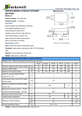 ES1G Datasheet PDF Bruckewell Technology LTD