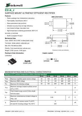 ES1G_J Datasheet PDF Bruckewell Technology LTD