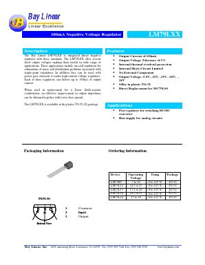LM79LXX Datasheet PDF Bay Linear