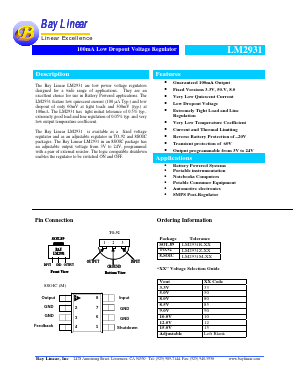 LM2931M-50 Datasheet PDF Bay Linear