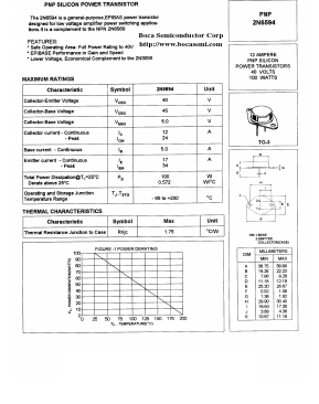 2N6594 Datasheet PDF Boca Semiconductor