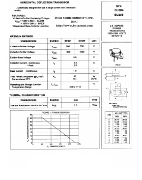 BU204 Datasheet PDF Boca Semiconductor