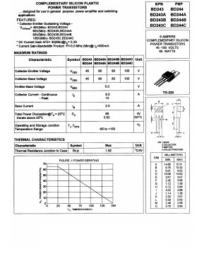 BD243 Datasheet PDF Boca Semiconductor