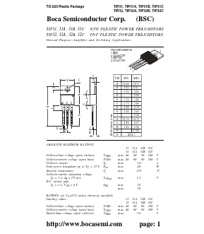 TIP32A Datasheet PDF Boca Semiconductor