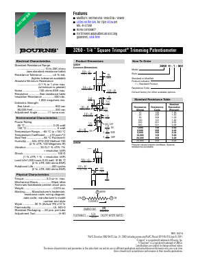 3260H-1-202 Datasheet PDF Bourns, Inc