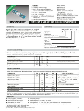 SX16A-3-5SA Datasheet PDF Bourns, Inc