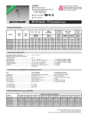 MF-RX110-0-17 Datasheet PDF Bourns, Inc