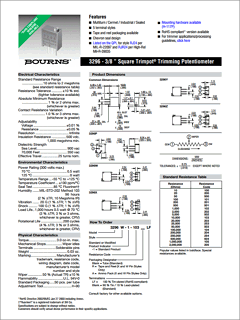 3296Z-1-103RLF Datasheet PDF Bourns, Inc