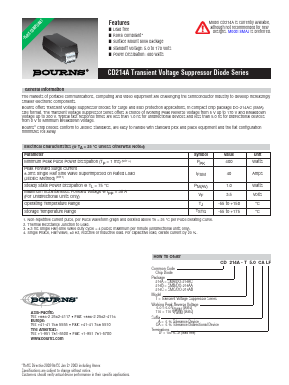 CD214A-T160CA Datasheet PDF Bourns, Inc