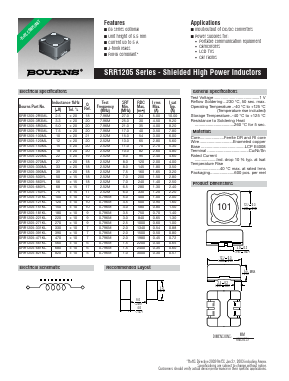 SRR1205-100ML Datasheet PDF Bourns, Inc