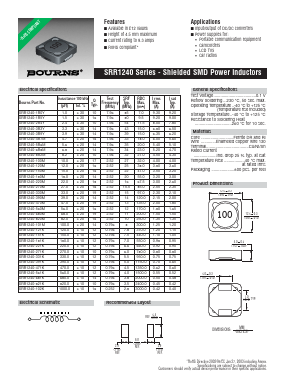 SRR1240-121K Datasheet PDF Bourns, Inc