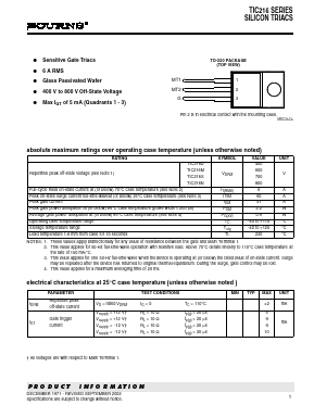 TIC216D Datasheet PDF Bourns, Inc