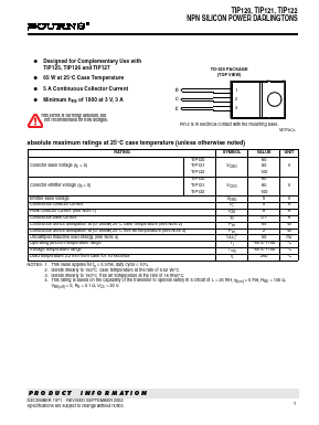 TIP121-S Datasheet PDF Bourns, Inc
