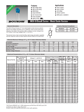 07D390K Datasheet PDF Bourns, Inc