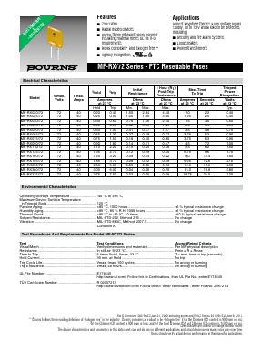 MF-RX020/72-0 Datasheet PDF Bourns, Inc