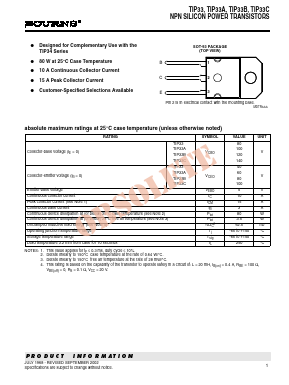 TIP33C-S Datasheet PDF Bourns, Inc