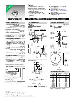 3302X-3-202E Datasheet PDF Bourns, Inc