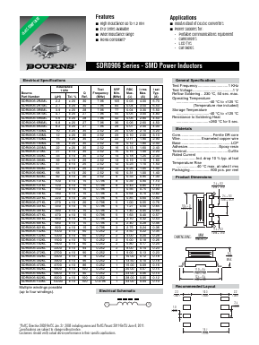 SDR0906-3R9ML Datasheet PDF Bourns, Inc