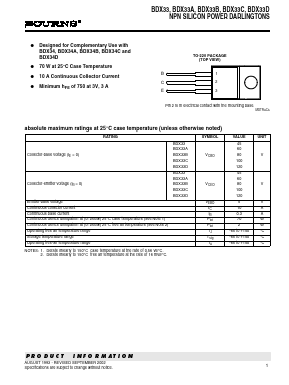 BDX33A Datasheet PDF Bourns, Inc