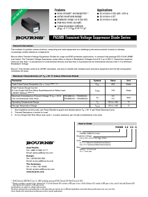 P6SMB110A-H Datasheet PDF Bourns, Inc