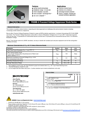 P6SMB68A-Q Datasheet PDF Bourns, Inc