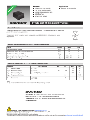 PTVS10-086C-M Datasheet PDF Bourns, Inc