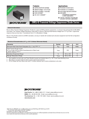 SMCJ14CA-Q Datasheet PDF Bourns, Inc
