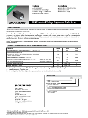 SMAJ180A Datasheet PDF Bourns, Inc