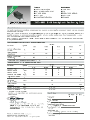 CD1607-B140LF Datasheet PDF Bourns, Inc