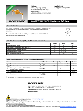 PTVS3-015C-TH Datasheet PDF Bourns, Inc