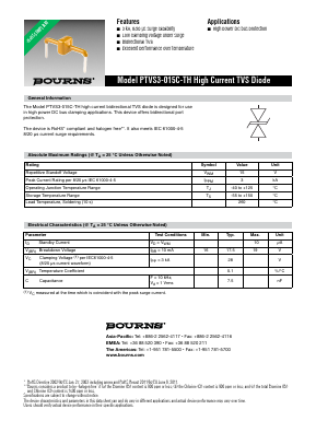 PTVS3-015C-TH Datasheet PDF Bourns, Inc