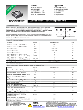 CDDFN6-0504P Datasheet PDF Bourns, Inc
