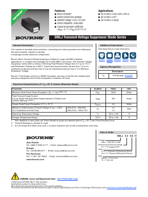SMLJ11CA Datasheet PDF Bourns, Inc