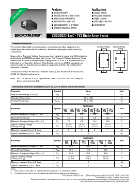 CDSOD323-T03C Datasheet PDF Bourns, Inc