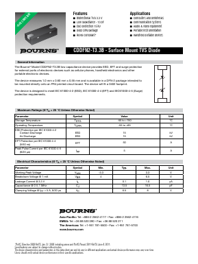 CDDFN2-T33B Datasheet PDF Bourns, Inc