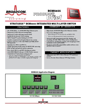 BCM5655 Datasheet PDF Broadcom Corporation